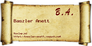 Baszler Anett névjegykártya